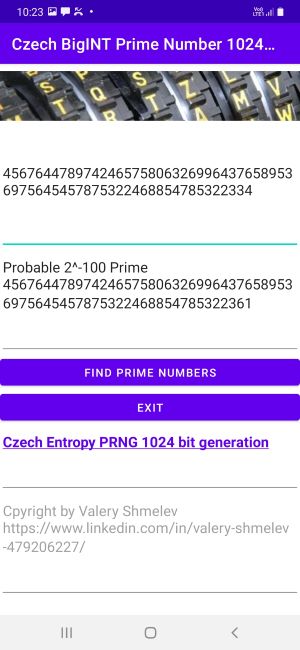 Czech BigInteger Prime Number 1024 bit